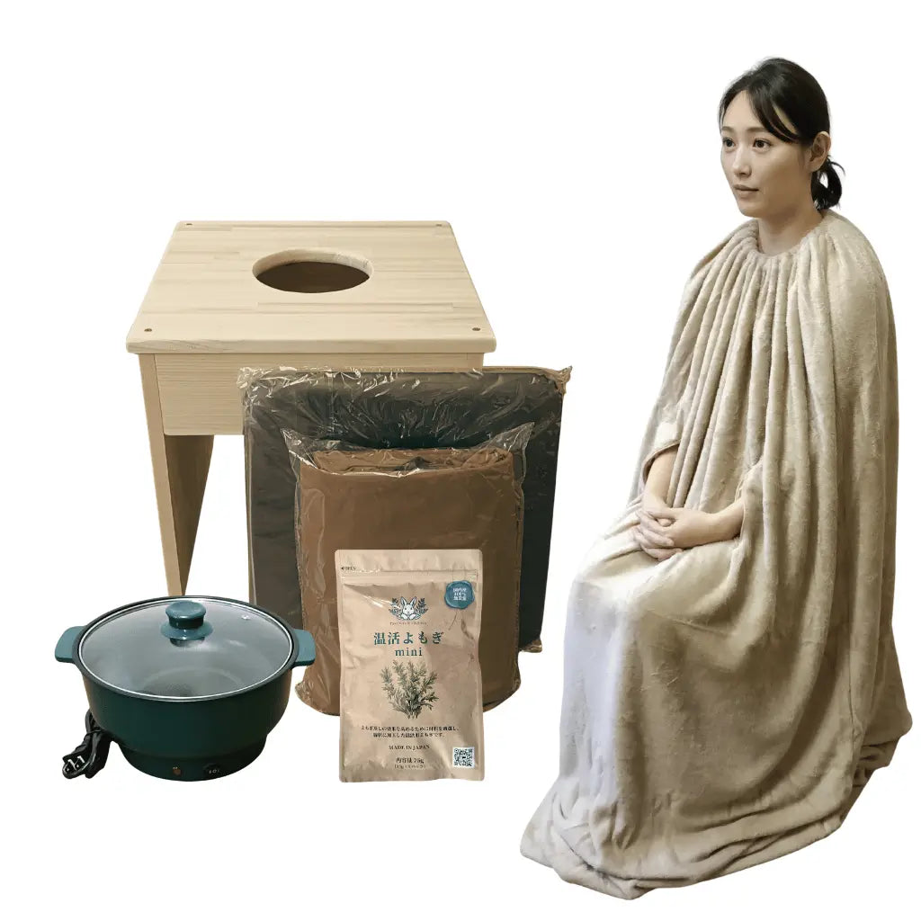 フリースマント★国産ヒノキ椅子のよもぎ蒸しセット